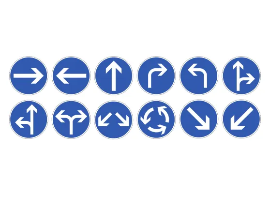 Tipos de señales de la DGT para hacer un cambio de sentido o un cambio de dirección